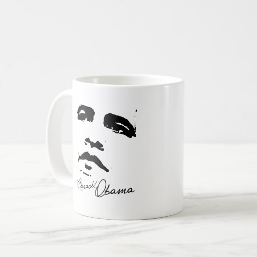 Barack Obama Head Koffiemok (Voorkant links)