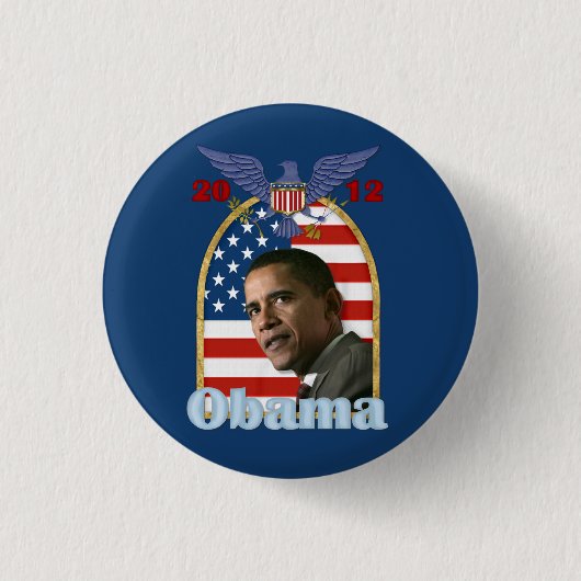 Barack Obama herkozen voor 2012 Ronde Button 3,2 Cm (Voorkant)