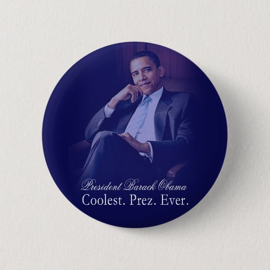 Barack Obama - het koelste. President. Ooit. Ronde Button 5,7 Cm (Voorkant)