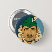 Barack Obama Hood Robin Hood Button Barrack Obama. (Voorkant /achterkant)