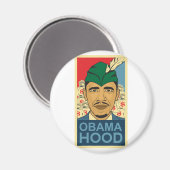 Barack Obama Hood Robin Hood Button Barrack Obama. Magneet (Voorkant / Achterkant)