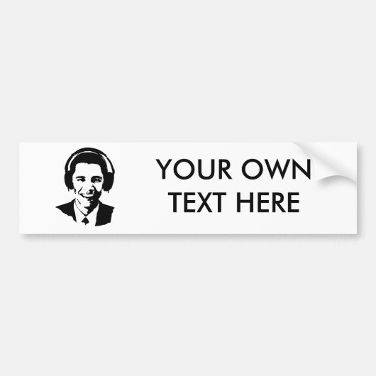 Barack Obama-hoofdtelefoon Bumpersticker (Voorkant)