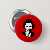 Barack Obama-hoofdtelefoon Ronde Button 5,7 Cm (Voorkant /achterkant)
