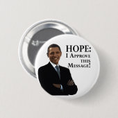 Barack Obama: Hoop Button (Voorkant /achterkant)