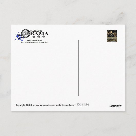 Barack Obama Hope Briefkaart (Achterkant)