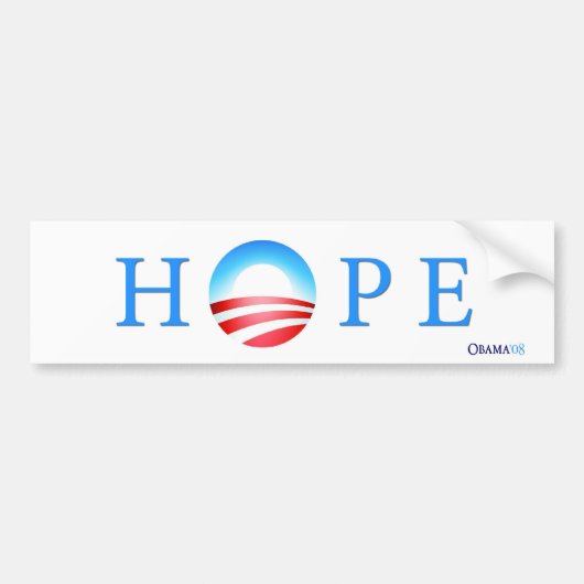 Barack Obama Hope Bumpersticker (Voorkant)