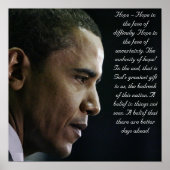 Barack Obama Hope Poster (Voorkant)