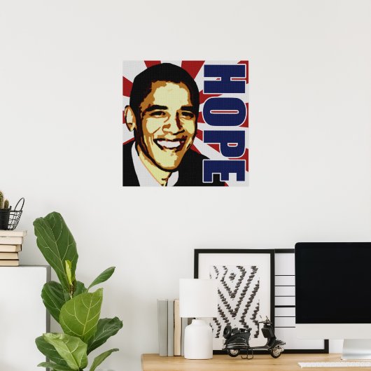 Barack Obama Hope Poster (Thuiskantoor)