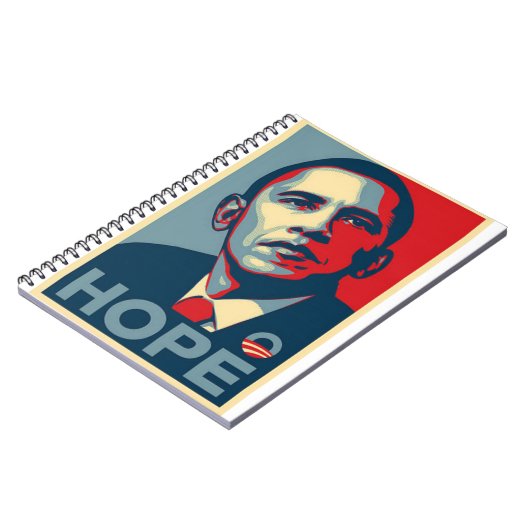 Barack Obama Hope Poster Notitieboek (Linkerzijde)