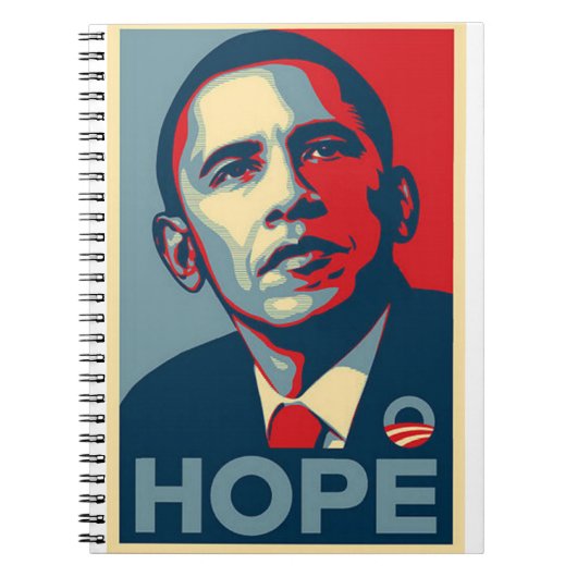 Barack Obama Hope Poster Notitieboek (Voorkant)