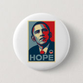 Barack Obama Hope Poster Ronde Button 5,7 Cm (Voorkant)