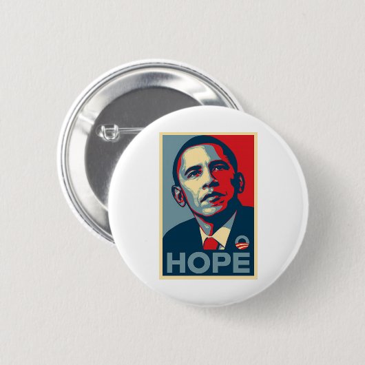 Barack Obama Hope Poster Ronde Button 5,7 Cm (Voorkant /achterkant)