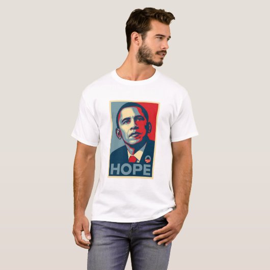 Barack Obama Hope Poster T-shirt (Voorkant volledig)