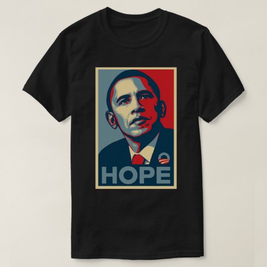Barack Obama Hope Poster T-shirt (Design voorkant)