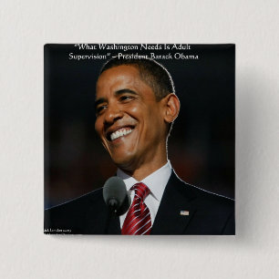 Barack Obama & Humor Quote Gifts & Kaarten Vierkante Button 5,1 Cm