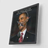 Barack Obama Humor Quote Wall Clock Vierkante Klok (Hoek)