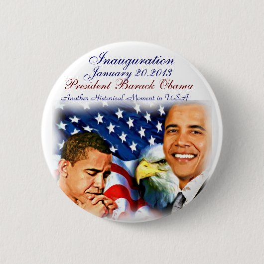 Barack Obama Inauguration2013_Button Ronde Button 5,7 Cm (Voorkant)