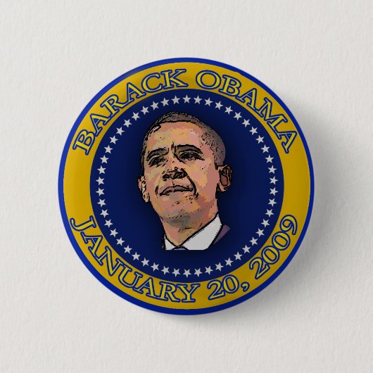 Barack Obama Inauguration Seal Souvenir Ronde Button 5,7 Cm (Voorkant)