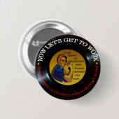 BARACK OBAMA INAUGURATION VINYL RONDE BUTTON 5,7 CM (Voorkant /achterkant)