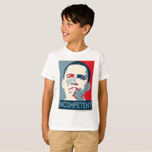 Barack Obama - Incompetent T-shirt (Voorkant volledig)