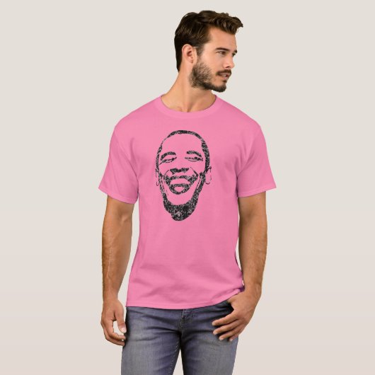 Barack Obama Infectieus Smile Burnout T-shirt (Voorkant volledig)