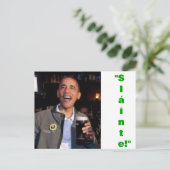 Barack Obama - Irish Toast Briefkaart (Staand voorkant)