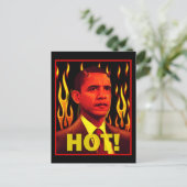 Barack Obama is HOT! Briefkaart (Staand voorkant)