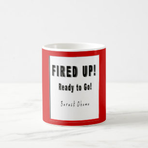 BARACK OBAMA IS KLAAR VASTGESTELD OM TE GAAN KOFFIEMOK