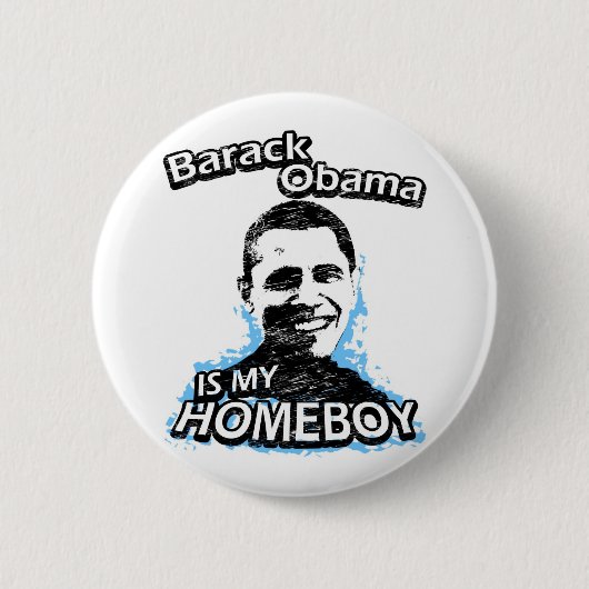 Barack Obama is mijn huisjongen Ronde Button 5,7 Cm (Voorkant)