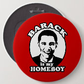 Barack Obama is mijn huisjongen Ronde Button 6,0 Cm (Voorkant /achterkant)