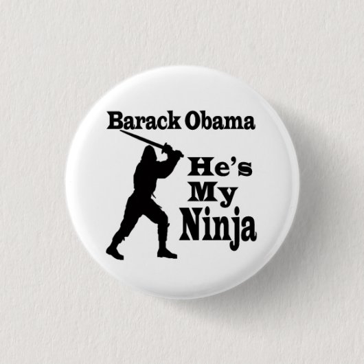 Barack Obama is mijn Ninja Ronde Button 3,2 Cm (Voorkant)