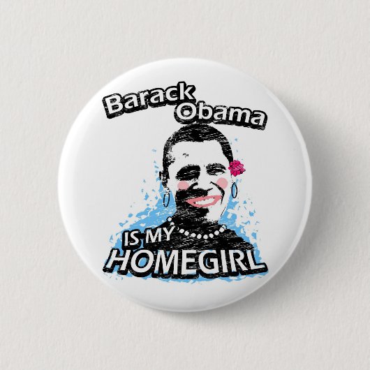 Barack Obama is mijn thuisstad Ronde Button 5,7 Cm (Voorkant)