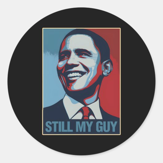 barack obama is nog steeds mijn vriend ronde sticker (Voorkant)
