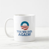 Barack Obama Ja dat deden we weer (wit) Koffiemok (Links)