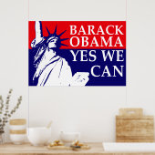 Barack Obama: Ja, dat kunnen we! Poster (Keuken)