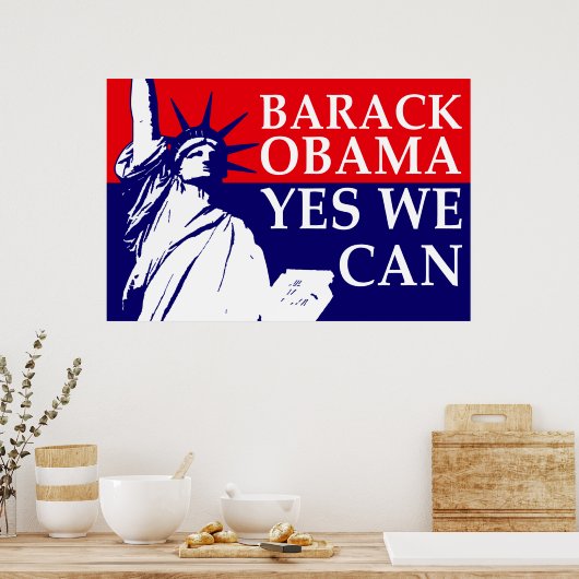Barack Obama: Ja, dat kunnen we! Poster (Keuken)