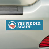 Barack Obama Ja, we hebben weer Bumpersticker Blue (Op auto)