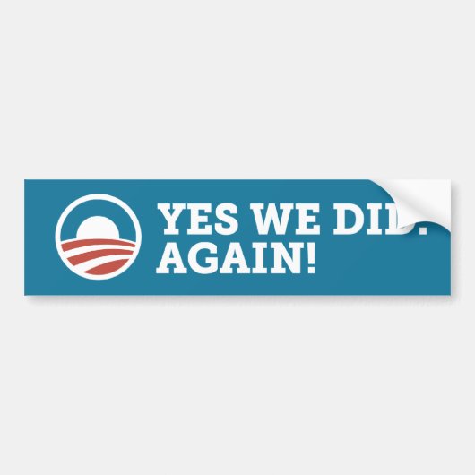 Barack Obama Ja, we hebben weer Bumpersticker Blue (Voorkant)