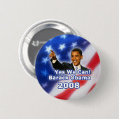 Barack Obama: Ja, we kunnen Buttonnen Ronde Button 5,7 Cm (Voorkant /achterkant)
