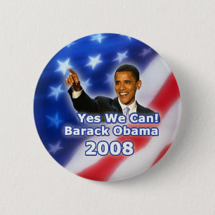 Barack Obama: Ja, we kunnen Buttonnen Ronde Button 5,7 Cm