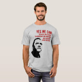 Barack Obama: JA, WE KUNNEN...lange hoes T-shirt (Voorkant volledig)