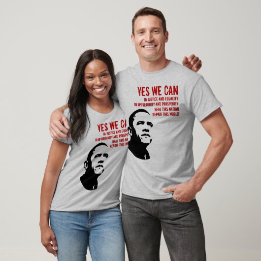 Barack Obama: JA, WE KUNNEN...lange hoes T-shirt (Unisex)