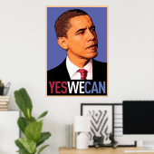Barack Obama - Ja, we kunnen poster (Thuiskantoor)