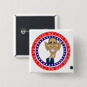 Barack Obama Ja we kunnen Vierkante Button 5,1 Cm (Voorkant /achterkant)