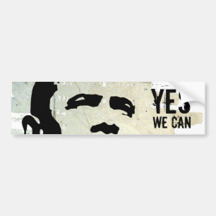 Barack Obama: JA WE KUNNEN Wandsticker betonken Bumpersticker