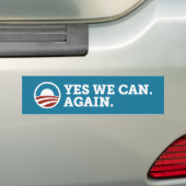 Barack Obama Ja, we kunnen weer blauw Bumpersticke Bumpersticker (Op auto)
