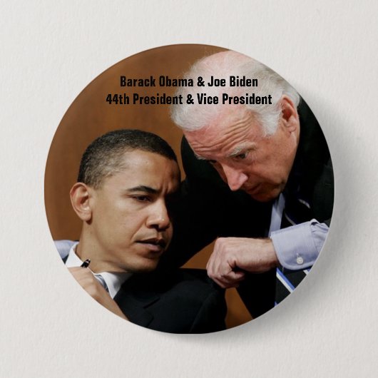 Barack Obama & Joe Biden Ronde Button 7,6 Cm (Voorkant)