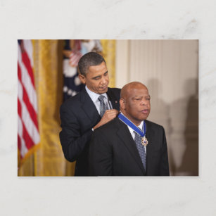 Barack Obama & John Lewis Briefkaart
