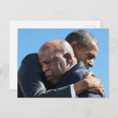 Barack Obama & John Lewis Hugging Briefkaart (Voorkant / Achterkant)