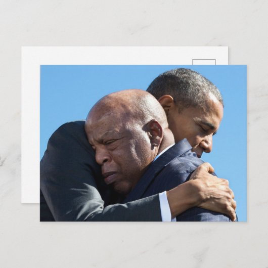 Barack Obama & John Lewis Hugging Briefkaart (Voorkant / Achterkant)